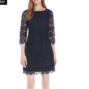 Jodi Kristopher navy long sleeve dress